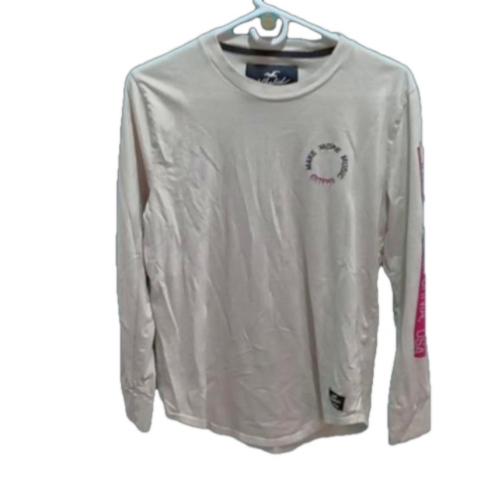 (253) VINTAGE 1999 KHALID HOLLISTER LONG SLEEVE TSHIRT Y2K beige